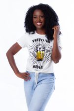 Camiseta Feminina "Feito no Brasil:" - Imagem 3